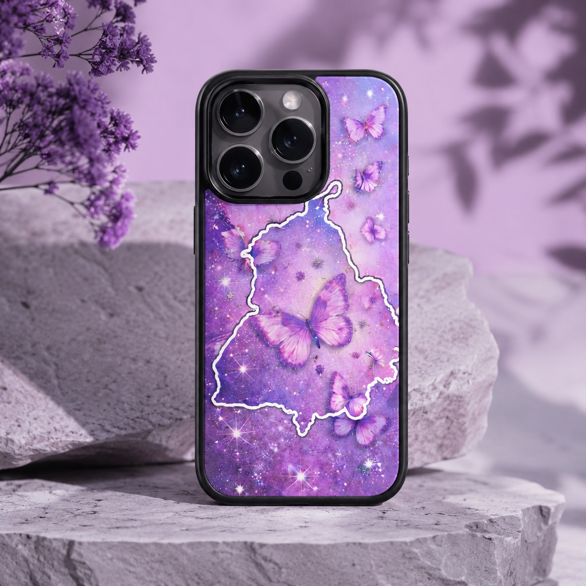 Butterfly Punjab Map Aesthetic Phone Cover