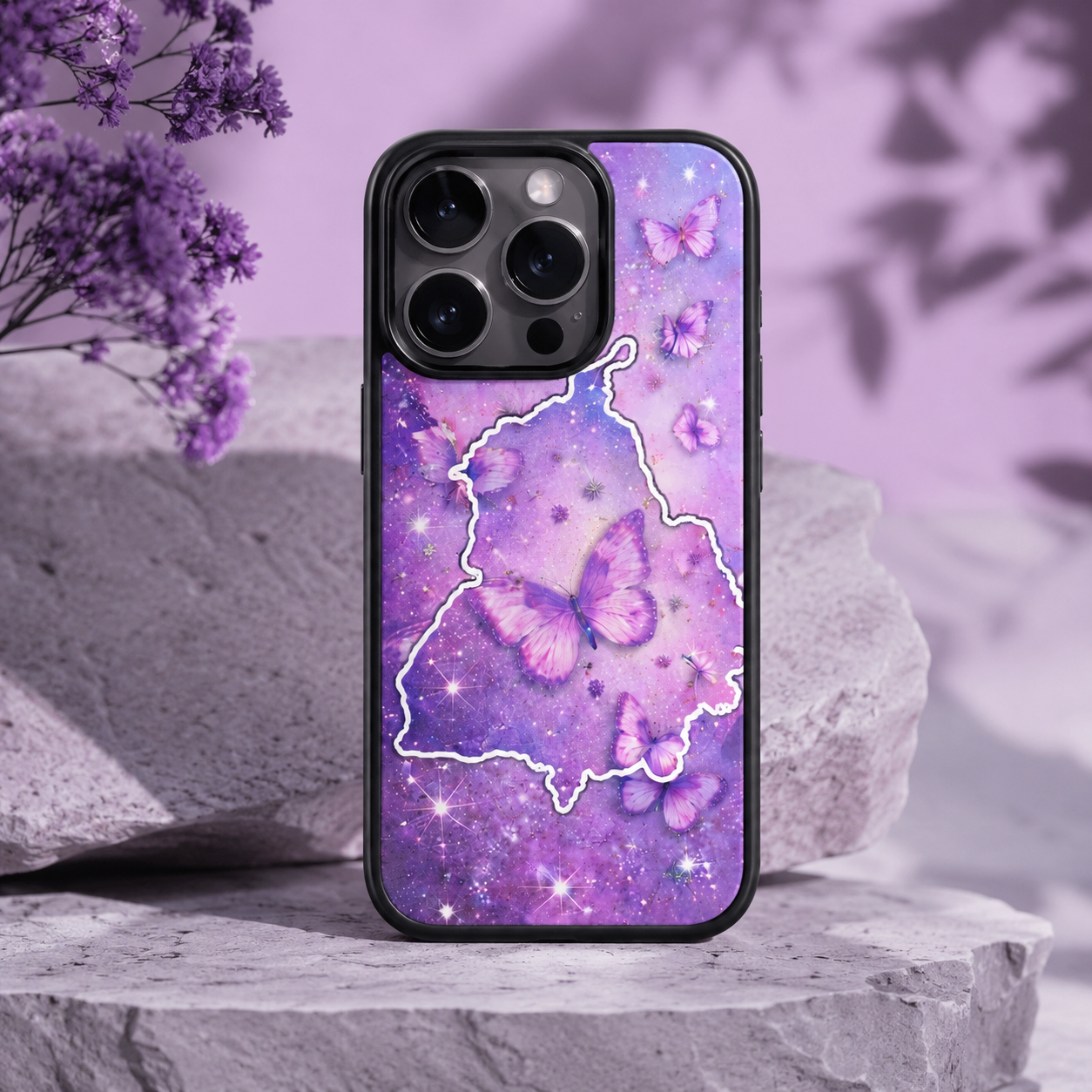 Butterfly Punjab Map Aesthetic Phone Cover